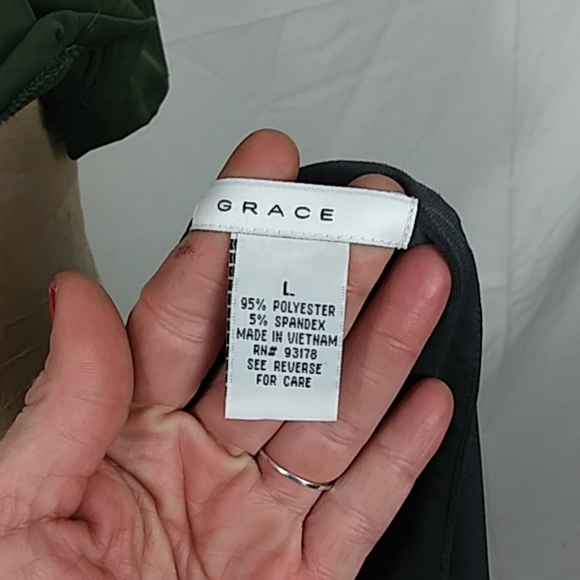 GRACE gray waterfall detail midi slinky skirt L - Picture 6 of 6